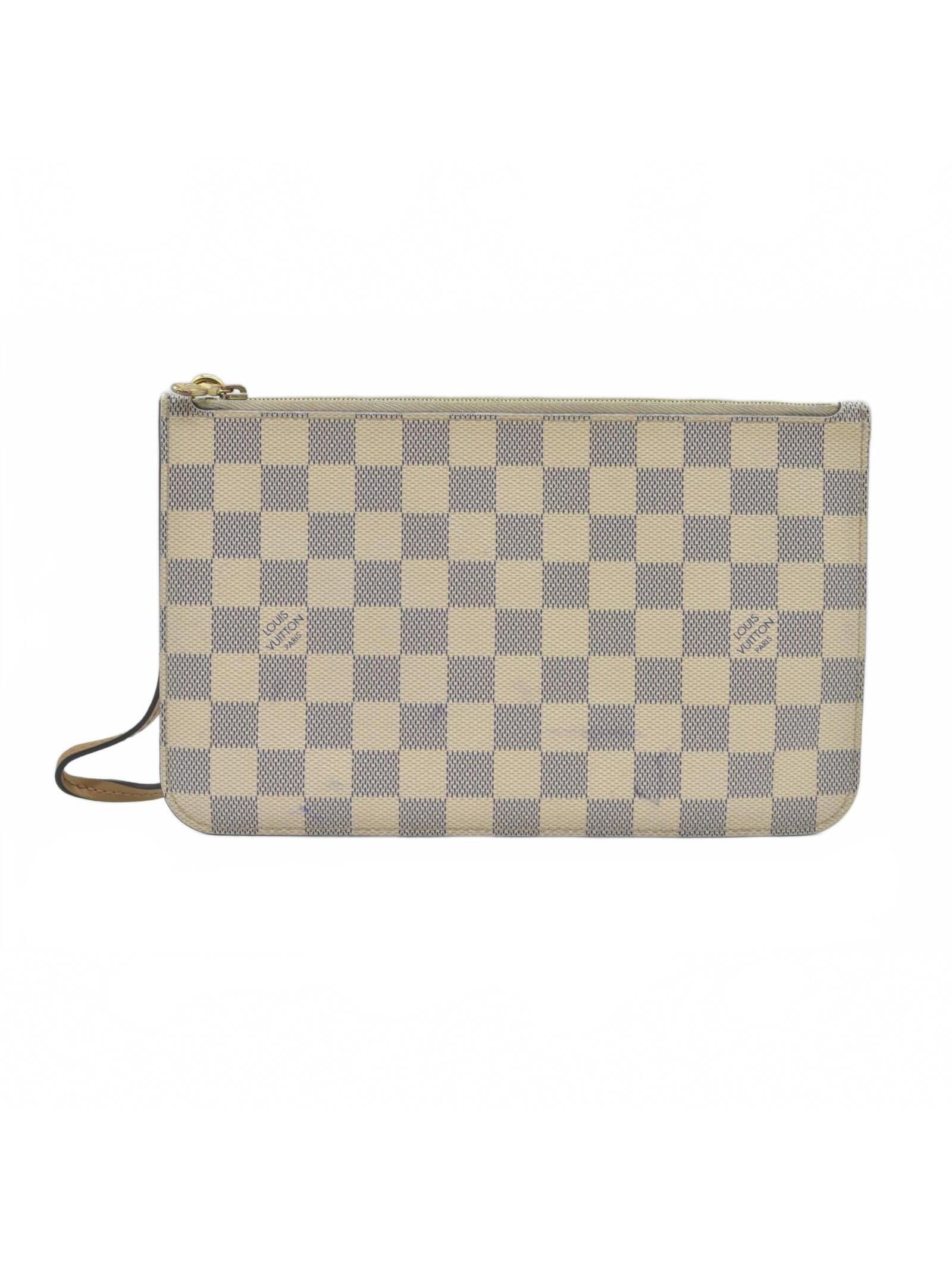 $650 Louis Vuitton Damier Azur Braided Neverfull Mm